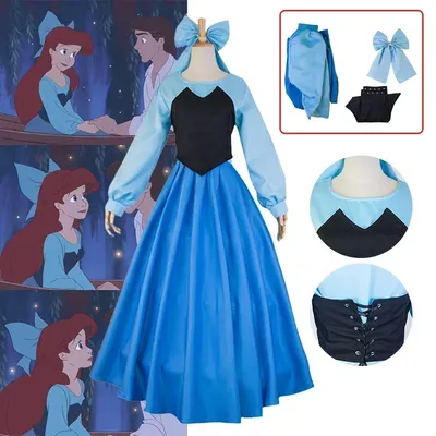 Ariel Kostüm Die Kleine Meerjungfrau Cosplay Kostüm Ariel Prinzessin Kleid Anzüge Halloween Karneval Erwachsene Kleidung Frauen Image