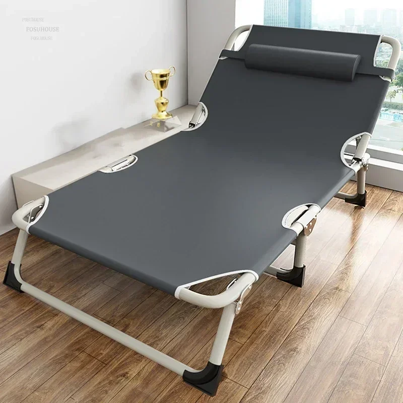 Einzelne Klappbetten, Schlafzimmer, Schlafsaal, Büro, bequeme Homestay-Möbel, Villa, tragbares Bett, Outdoor, Reisen, Camping, Liegestuhl Image