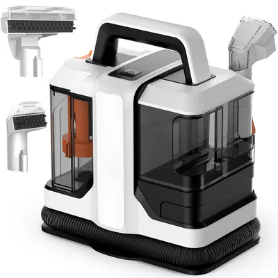 Handheld-Teppichreiniger, 750 W, 15 kPa, tragbarer Fleckenreiniger für Auto, Sofa, Tierhaarspray, Saugkraft, integrierte Polsterreinigungsmaschine Image