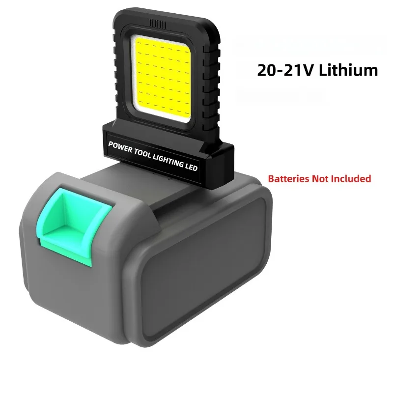 Elektrowerkzeug-Zubehör, LED-Arbeitsleuchte für Makita, Milwaukee, Dewalt, Bosch, Dayi Lomvum, Zhipu, 18 V-21 V, Li-Ionen-Akku