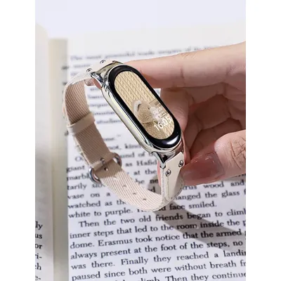 Original 1:1 Armband für Xiaomi Mi Band 10 9 8 NFC Miband 10 Uhr Ersatzgürtel Armband Nylon + Leder Handgelenk Correa Mi Band 10 Image