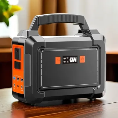 Camping Portable Power Station 200W Solar Generator 167Wh Peak with Foldable Solar Panels 30W with AC Outlet