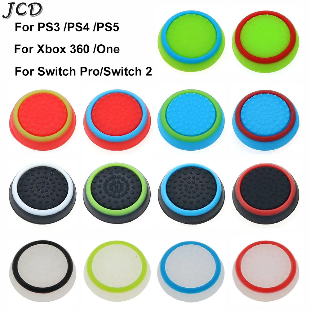 JCD 4 stücke Thumb-Stick Grip Caps Für PS5 PS4 PS3 Xbox 360 Ein Schalter 2 Pro Controller Silikon Joystick Griffe abdeckung Zubehör