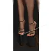 Schwarze Kette Plattform Cut Out Sandalen Thin High Heel Peep Toe Mode Sexy Cool 2025, Sommer Große Größe Frau Schuhe Zapatillas Mujer