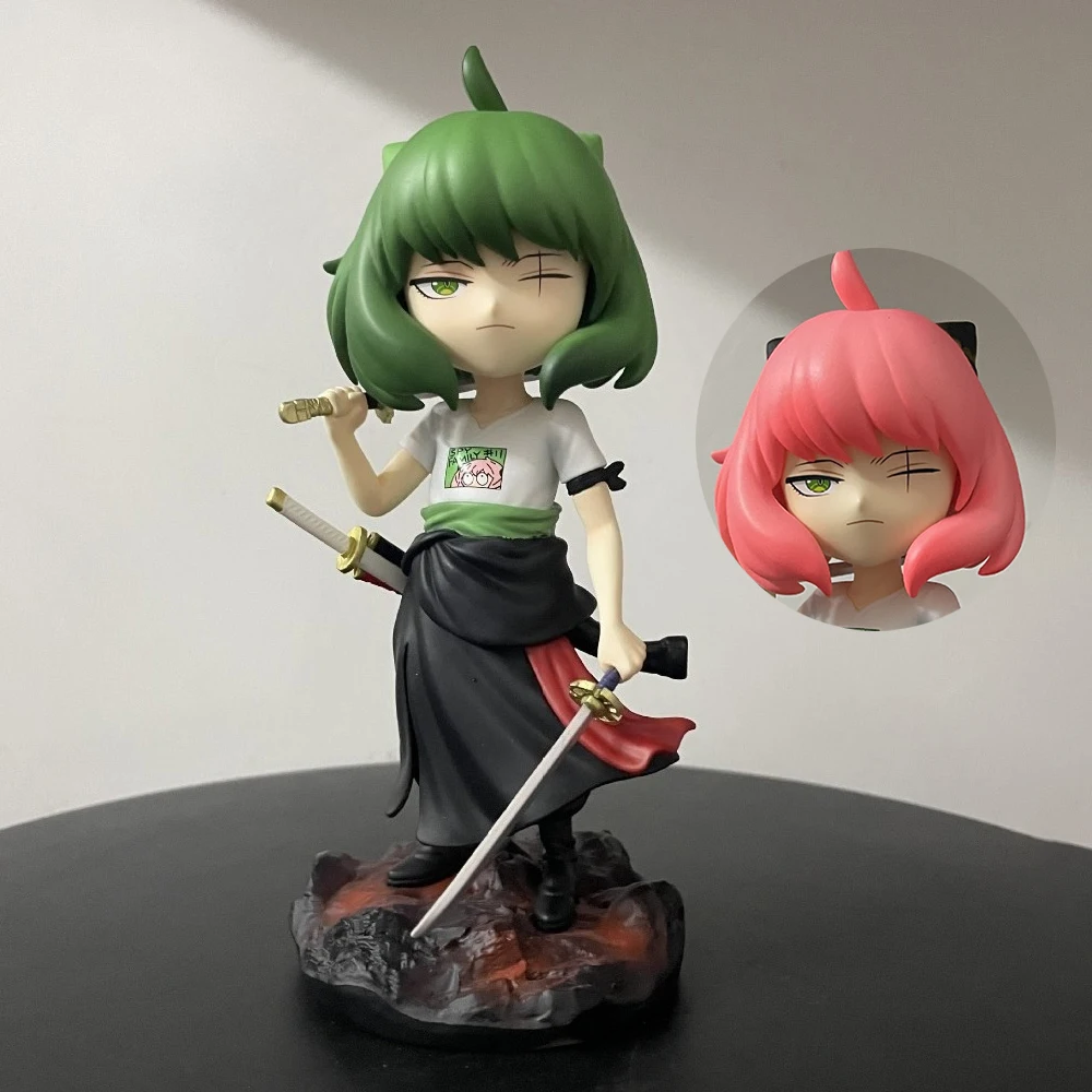 18,5 cm/7,28 in Anime ONE PIECE Figur Anya Forger Cosplay Roronoa Zoro Action-figuren Pvc Statue Sammlung Modell spielzeug Geschenke Image