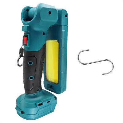 Cordless LED Work Light Portable Lanterns Handheld Spotlight Suspendable Lamp With USB+Type C For Makita 18V Battery(No Battery)