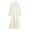 Robe blanche en Satin pour femmes, élégante et Chic, col en v, manches longues, à lacets, Maxi, mode été, Robe de banlieue, 2025