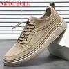 XIMO BULL Herren-Freizeitschuhe, Echtlederschuhe, leicht, rutschfest, zum Schnüren, Outdoor-Sportschuhe für Herren, Größen 37–45