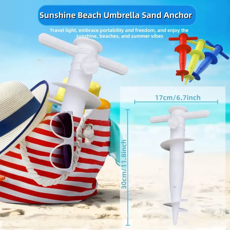 1Pc Regenschirm Sand AnchorBase Einstellbare Kunststoff Sonne Strand Terrasse Sand Boden Befestigungs Werkzeuge Anker Stehen Spike Auger Werkzeuge Sonnenschein