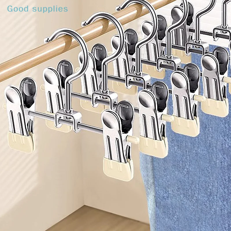 1/5er-Pack nahtloser Hosenträger aus Edelstahl, verstellbares Schuhregal aus Edelstahl, Hosenträger, Stiefelaufhänger, tragbar