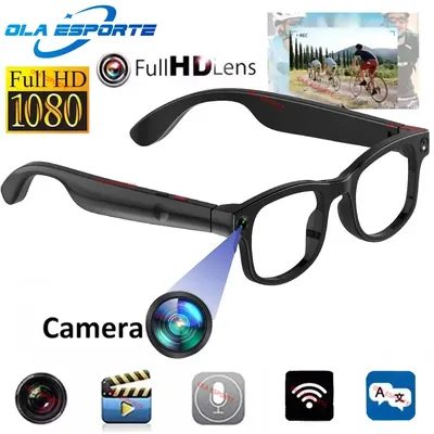 1080P HD Smart Glasses mit Aufnahmefunktion Outdoor-Sportkamera DVR-Brille Geeignet für den Außenbereich, Fahrradaufzeichnung, Sonnenbrille Image