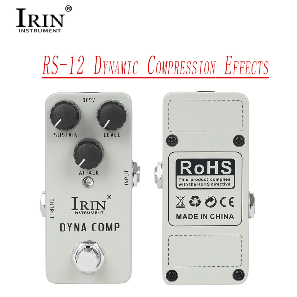 IRIN RS-12 Dynamic Compression Effector E-Gitarre Bass Effektpedal Aluminiumlegierung Shell Gitarrenzubehör Image