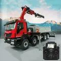 8X8 RC Gru Camion 1/14 Idraulico RC Camion Gru Simulazione del Metallo Macchine di Ingegneria Modello RTR Camion di Controllo Remoto Ragazzo Giocattoli