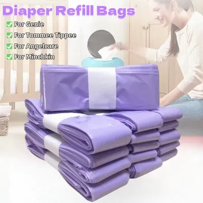 Refill Bags for Tommee Tippee, Diaper Pail Refills for Genie for Angelcare, Unscented Nappy Pails Refill Bags for Munchki