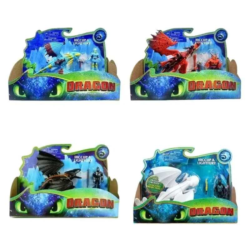 New variety of toothless figurines night light and wind flying poisonous teeth dolls figurines figurines sets birthday gifts