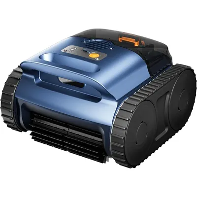 Cordless Robotic Pool Vacuum, Pool Cleaner with Track Drive & Sonar Navigation, 180W Brushless Motor, Wall & Waterline Climbing,