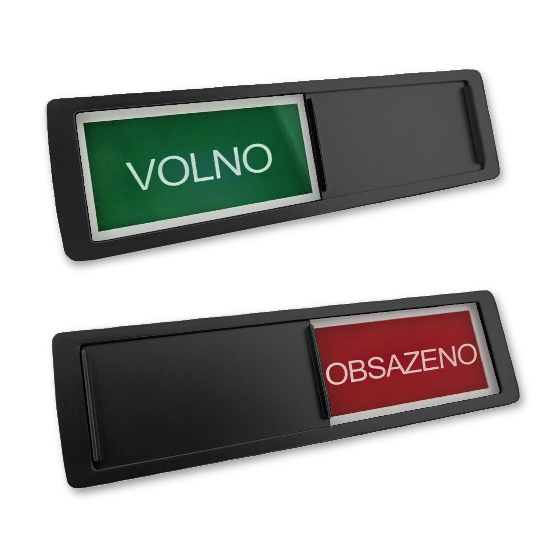 CombiCraft Schiebeschild "Volno-Obsazeno - 5 Stück - 5 Stück in einem schwarzen Kunststoffschiebeprofil ca. 178x50mm Image