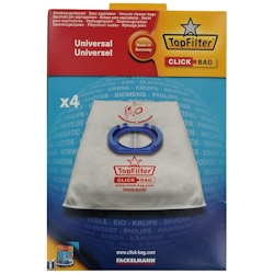 Box mit 4 Top Filter Universal-Staubsaugerbeuteln für Click Bag Adapter Image
