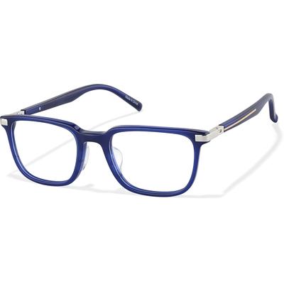 Zenni Boys Rectangle Glasses Blue Plastic Full Rim Frame