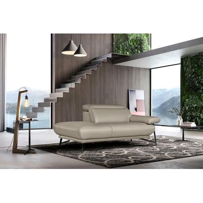 Ottomane EGOITALIANO "Anais, erstklassiges Designsofa, Breite 179 cm, Fußfarbe schattengrau", grau, Sofas, B/H/T: 179cm x 74cm x 106cm, Leder CAREZZA, Armlehne rechts, LEDER -Artikel BULL u2013 Kat. B: Der Artikel BULL ist ein geschliffenes,... Image