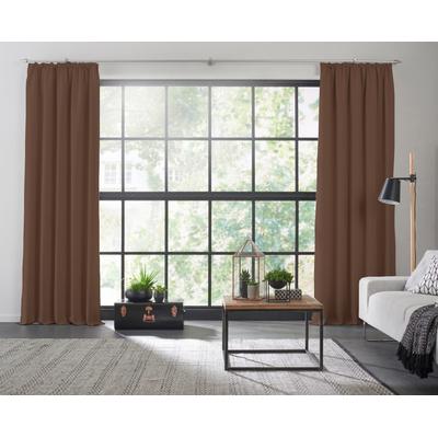 Vorhang WIRTH "Dim out", braun, B:142cm H:245cm, Polyester, Gardinen, nach Maß Image