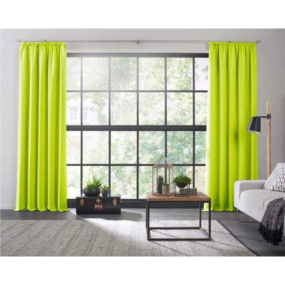 Vorhang WIRTH "Dim out", grün (limone), B:142cm H:335cm, Polyester, Gardinen, nach Maß Image