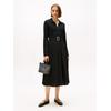 Polokleid TOMMY HILFIGER "INTERLOCK MIX MEDIA POLO DRS LS", Damen, Gr. S (36), N-Gr, schwarz, Jersey, Obermaterial: 82% Viskose, 11% Polyamid, 7% Elasthan, unifarben, casual, Langarm, Kleider