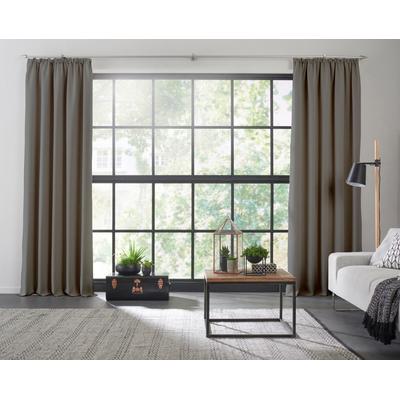 Vorhang WIRTH "Dim out", grau, B:142cm H:355cm, Polyester, Gardinen, nach Maß Image