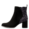 Stiefelette MARCO TOZZI, Damen, Gr. 36, schwarz (schwarz, leo), Textil, animal-print, Veloursleder, modisch, Schuhe, Blockabsatz, Businessstiefelette mit Innenreißverschluss