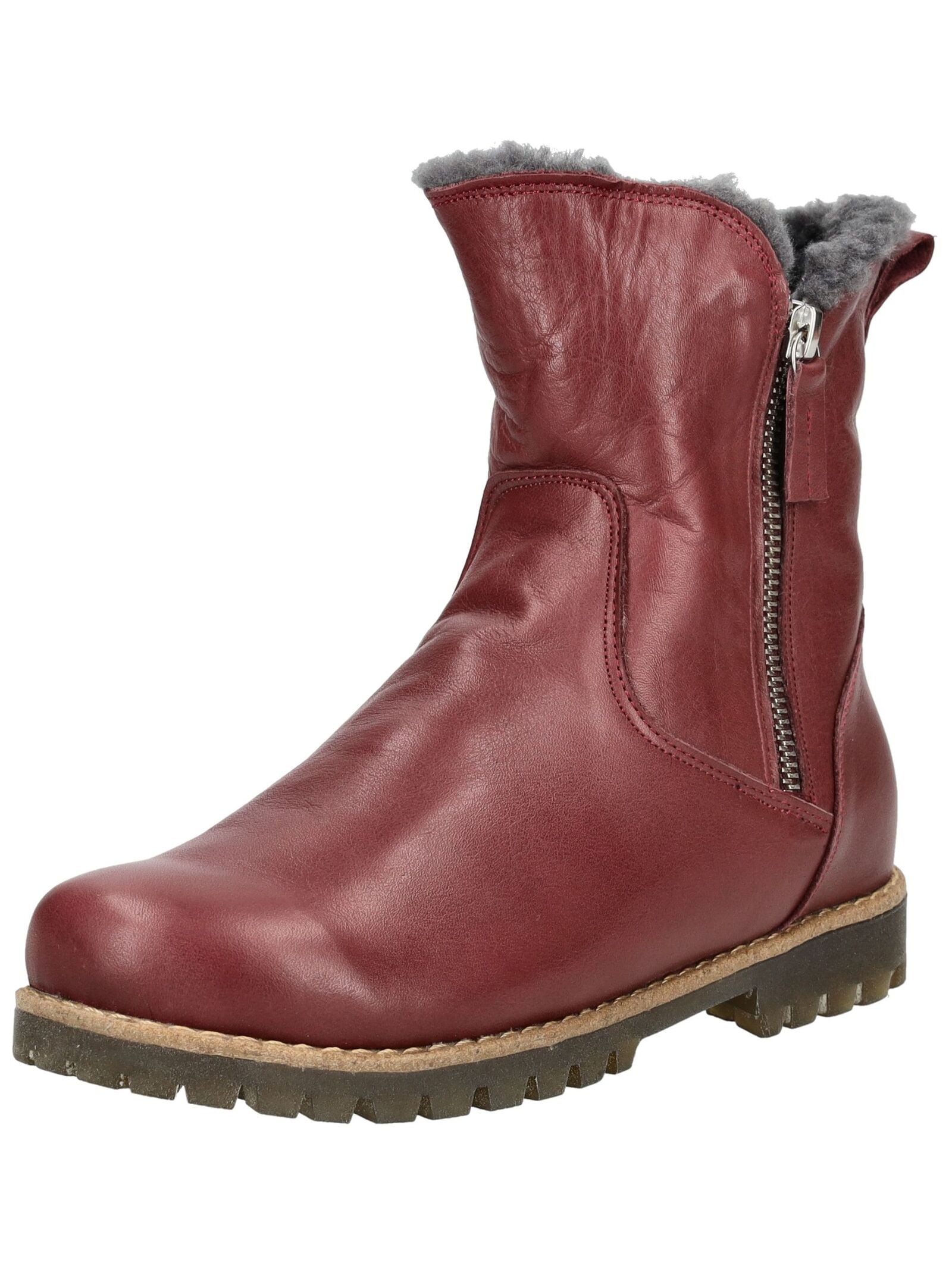 Stiefel ANDREA CONTI "Andrea Conti Stiefelette Leder", Damen, Gr. 40, rot, Leder, casual, Schuhe Image