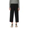 7/8-Hose S.OLIVER, Damen, Gr. 44, N-Gr, grau (grau, schwarz), Web, Obermaterial: 74% Polyester, 22% Viskose, 4% Elasthan. Futter: 100% Polyester, unifarben, casual, normal 7/8-Länge, Hosen, mit Bundfalten und Stretch-Anteil