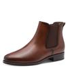 Chelseaboots TAMARIS, Damen, Gr. 40, braun, Leder, klassisch, Schuhe, Blockabsatz, Basic, Stiefelette mit Antik Finish