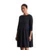 Jerseykleid MARC O'POLO "aus TENCEL™ Modal", Damen, Gr. XXL, Normalgrößen, blau (deep night blau), Obermaterial: 48% Modal, 48% Baumwolle, 4% Elasthan; Futter: 100% Nicht verfügbar, unifarben, regular fit knielang, U-Boot-Ausschnitt, 3/4-Ärmel, Kleider