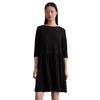 Jerseykleid MARC O'POLO "aus TENCEL™ Modal", Damen, Gr. L, Normalgrößen, schwarz, Obermaterial: 48% Modal, 48% Baumwolle, 4% Elasthan; Futter: 100% Nicht verfügbar, unifarben, regular fit knielang, U-Boot-Ausschnitt, 3/4-Ärmel, Kleider