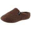 Pantoffel VERBENAS "YORK GALES", Damen, Gr. 37, braun (dunkelbraun), Textil, klassisch, Schuhe, Pantoffel, Hausschuh, Homeslipper zum Schlupfen