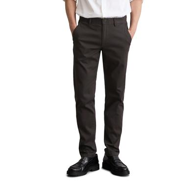 Chinohose MARC O'POLO "aus Bio-Baumwoll-Mix", Herren, Gr. 34, Länge 34, grau (broken graphite), Obermaterial: 98% Baumwolle, 2% Elasthan, unifarben, casual, gerade, unten schmal normal, Hosen Image