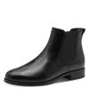 Chelseaboots TAMARIS, Damen, Gr. 37, schwarz, Leder, klassisch, Schuhe, Blockabsatz, Basic, Stiefelette mit Antik Finish