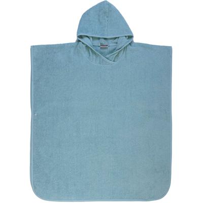 Badeponcho WÖRNER "Badeponcho Uni" Gr. M, blau (eisblau), L:80cm in Gr. M, Baumwolle, Hausmäntel, maschinenwaschbar, trocknergeeignet Image