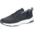 Sneaker WALDLÄUFER "H-TOM", Herren, Gr. 8 (42), blau (nachtblau), Nubukleder, Veloursleder, unifarben, sportlich, Schuhe, Schnürer, Halbschuh, Bequemschuh in Komfortweite H (= sehr weit)