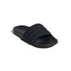 Pantolette ADIDAS SPORTSWEAR "ADILETTE NOSHOWER SLIDES", Gr. 48,5, schwarz (cschwarz, cschwarz, cschwarz), Textil, sportlich, Schuhe