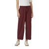 Stoffhose S.OLIVER, Damen, Gr. 44, N-Gr, rot (bordeaux), Web, Obermaterial: 50% Baumwolle, 50% Lyocell. Futter: 100% Baumwolle, unifarben, casual, normal lang, Hosen, mit Gummizug und Kordelzug