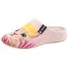 Pantoffel VERBENAS "York Animal Pelo", Damen, Gr. 41, bunt (rosa bunt), Textil, casual, Schuhe, Hausschuh, Clog, Homeslipper mit süßem Katzenmotiv