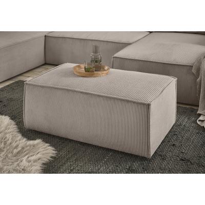 Hocker HOME AFFAIRE "SHERWOOD, Polsterhocker in 3 Stoffarten verfügbar", beige (greige), B:102cm H:42cm T:69cm, 100% Polyester, Hocker, passend zur Polster-Serie SHERWOOD Image