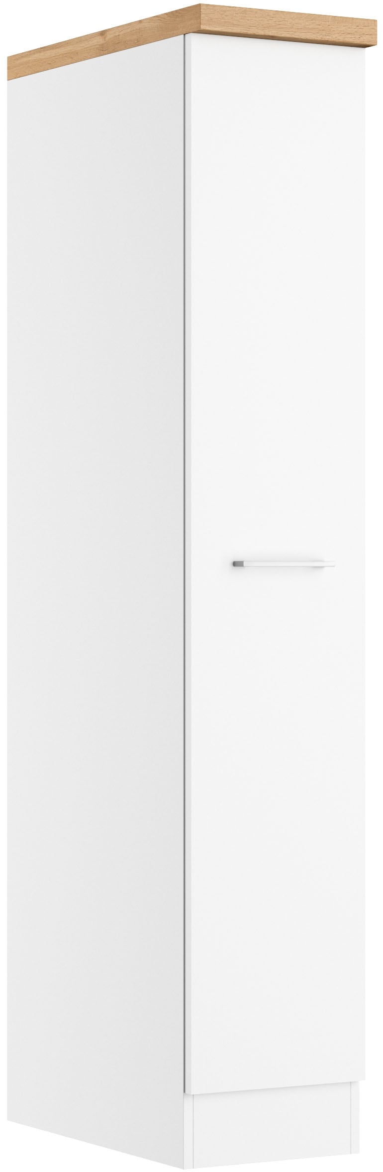 Apothekerschrank KOCHSTATION "KS-Milan", weiß, B:30cm H:166cm T:60cm, Spanplatte, Schränke, Apothekerschrank, Apothekerschrank 30 cm, matte oder hochglänzende Fronten