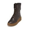 Stiefelette MARC O'POLO "mit Innenzipper", Damen, Gr. 43, braun (schwarz earth), Obermaterial: 100% Leder (Rind), unifarben, Schuhe