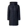 Steppmantel S.OLIVER, Damen, Gr. 36, blau (navy), Web, Obermaterial: 100% Polyester, unifarben, casual, schmal ca. Mitte Oberschenkel, Langarm elastischer Bund, Mäntel, im Slim Fit, abnehmbare Kapuze