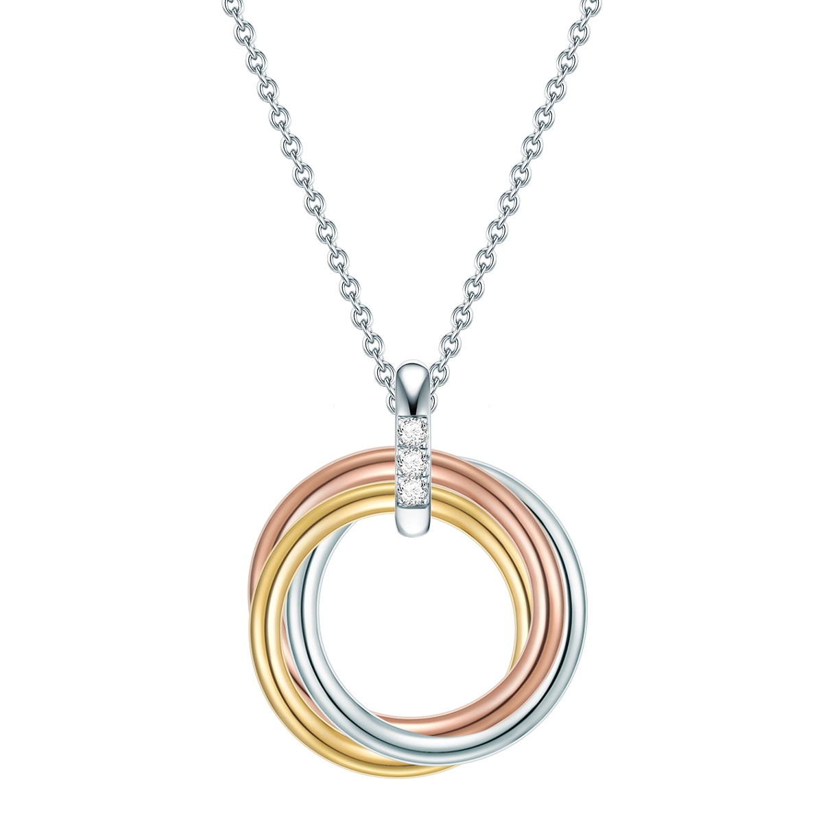 Lulu & Jane Womens Luluandjane Female Sterling Silver Necklace - Silver & Gold - One Size | Lulu & Jane Sale | Discount Designer Brands