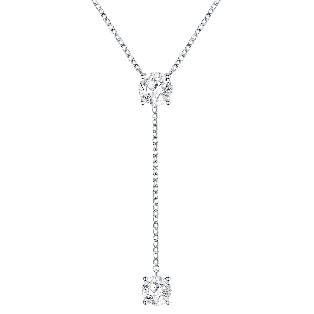 Lulu & Jane Womens Luluandjane Female Brass Necklace - Silver - One Size | Lulu & Jane Sale | Discount Designer Brands