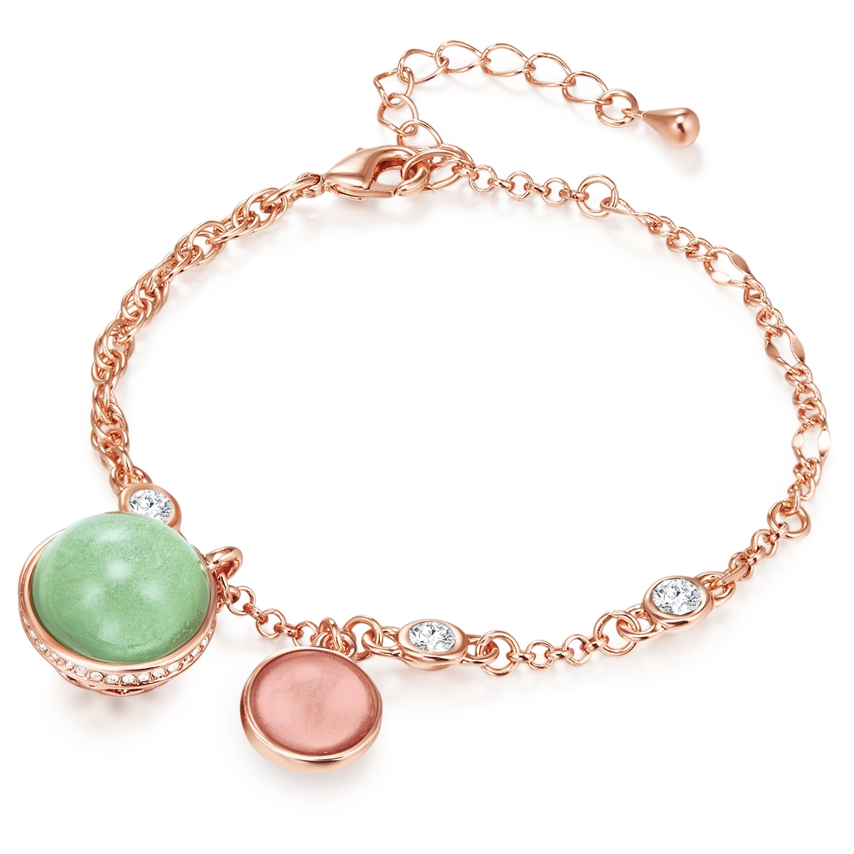 Lulu & Jane Womens Luluandjane Female Metal (alloy) Bracelet - Rose Gold - One Size | Lulu & Jane Sale | Discount Designer Brands