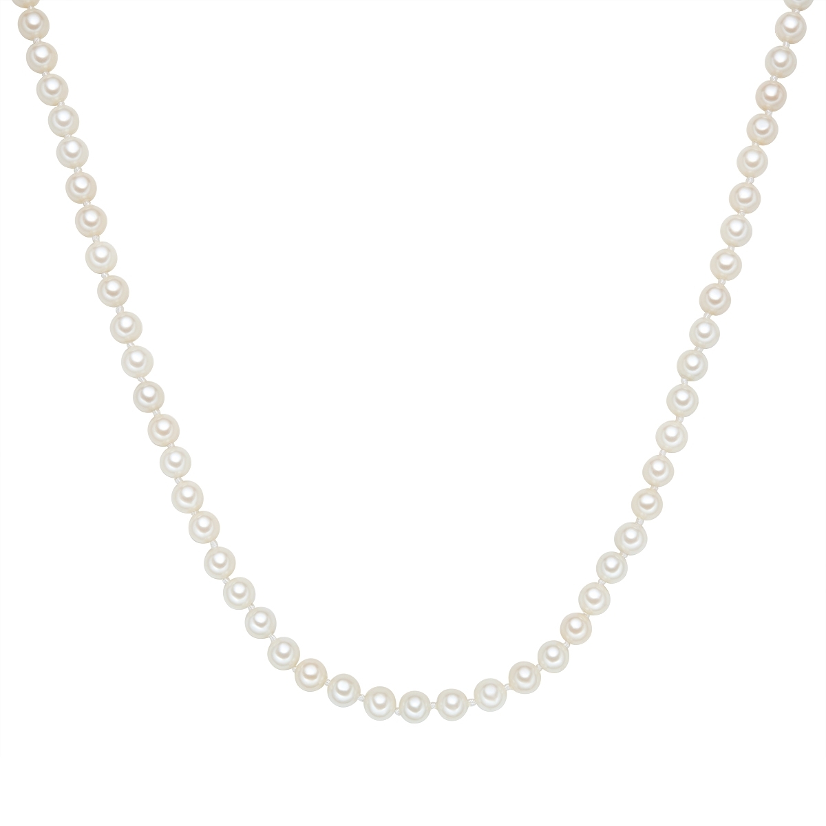 Lulu & Jane Womens Luluandjane Female Shell Pearl(s) Necklace - White Brass - One Size | Lulu & Jane Sale | Discount Designer Brands